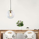 Brushed Brass Pendant Contemporary With Clear Glass 30cm Brushed Brass Pendant Contemporary With Clear Glass 30cm